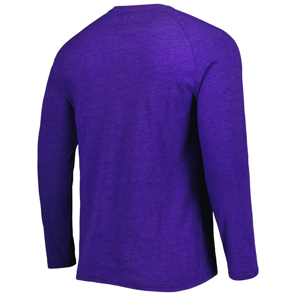 Phoenix Suns Concepts Sport Left Chest Henley Raglan Long Sleeve Top Heathered Purple