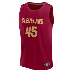 Fanatics Donovan Mitchell Cleveland Cavaliers Fast Break Replica Jersey Icon Editi- Wine