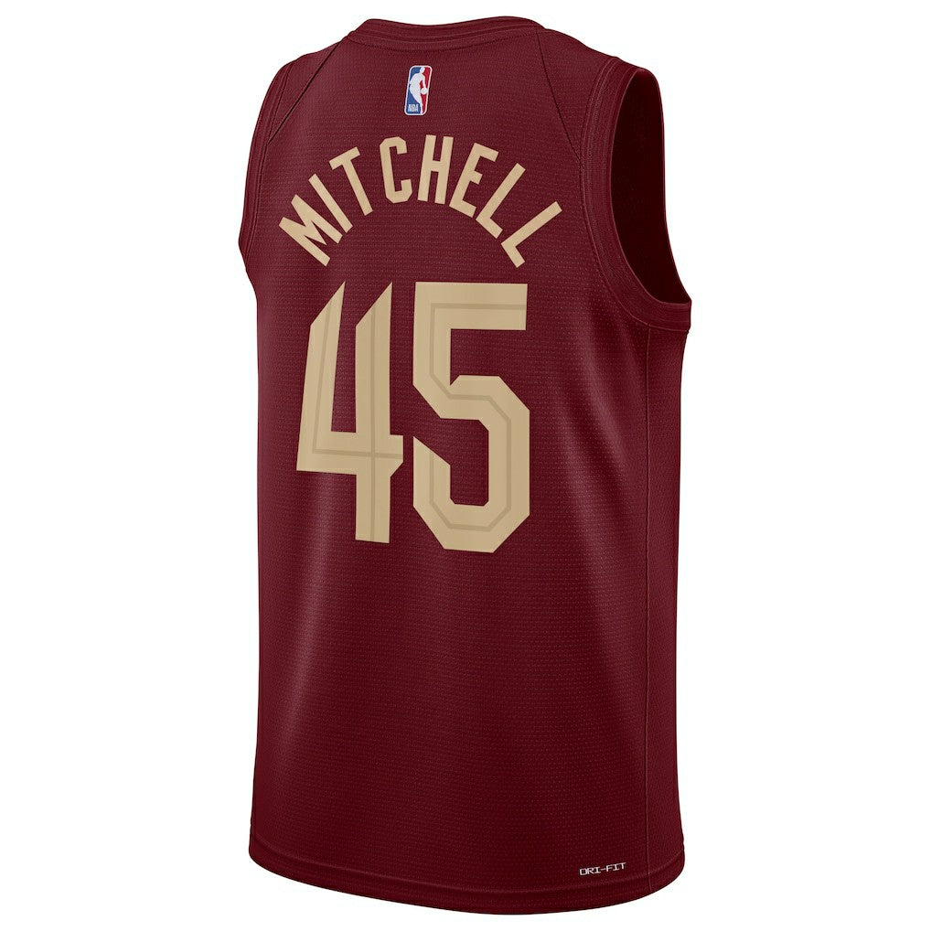 Nike Donovan Mitchell Cleveland Cavaliers Unisex Swingman Jersey Icon Editi- Wine