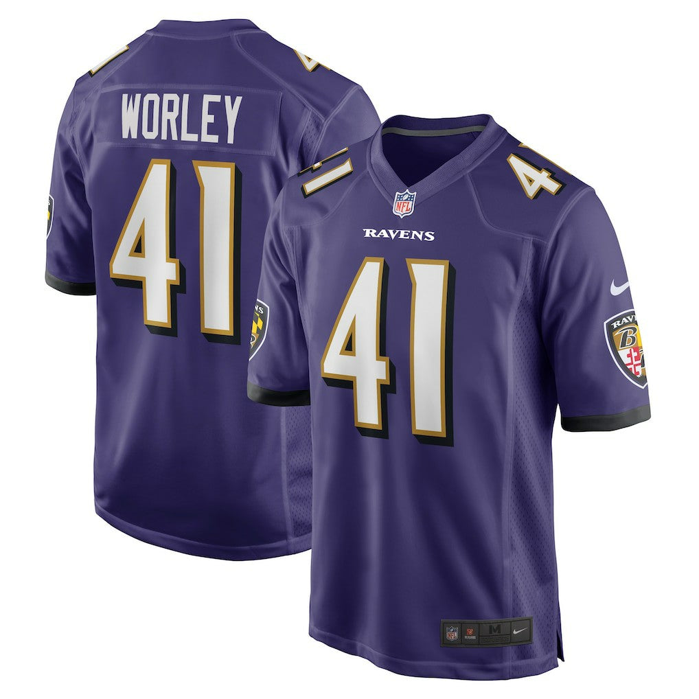 Daryl Worley Baltimore Ravens Game Player Jersey - Purple - Nike