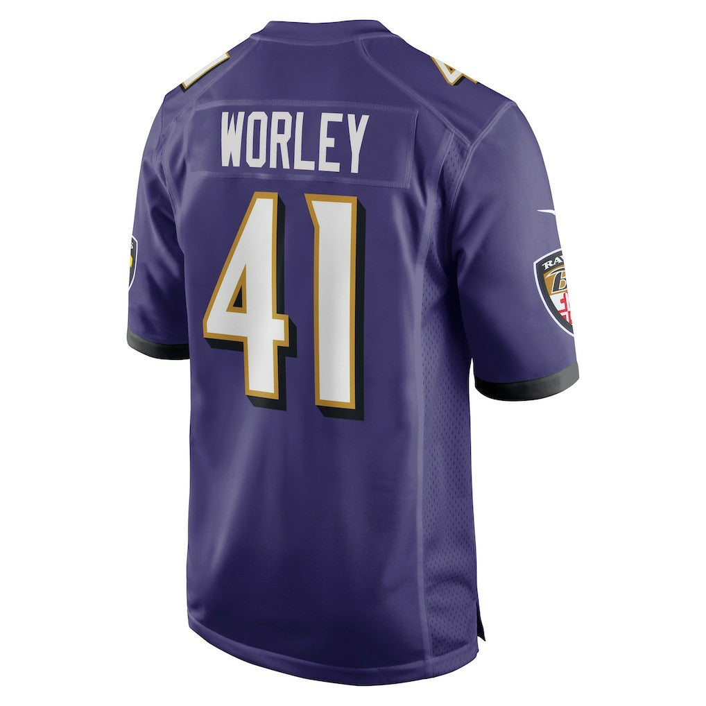 Daryl Worley Baltimore Ravens Game Player Jersey - Purple - Nike