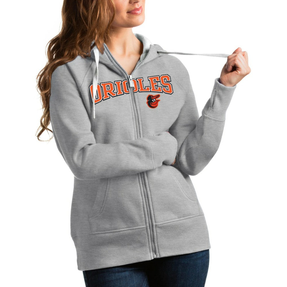 Baltimore Orioles Antigua Women's Team Logo Victory Full-Zip Hoodie Outlet