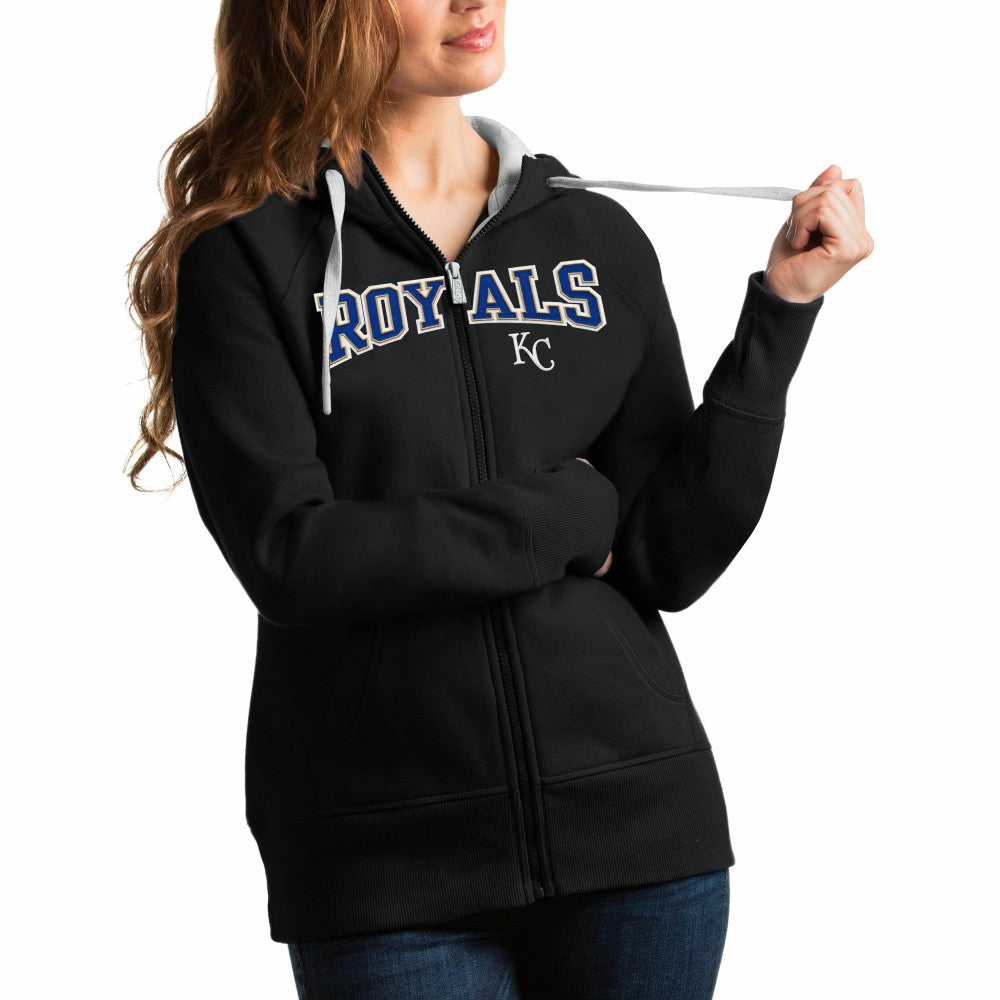Kansas City Royals Antigua Women's Team Logo Victory Full-Zip Hoodie Outlet