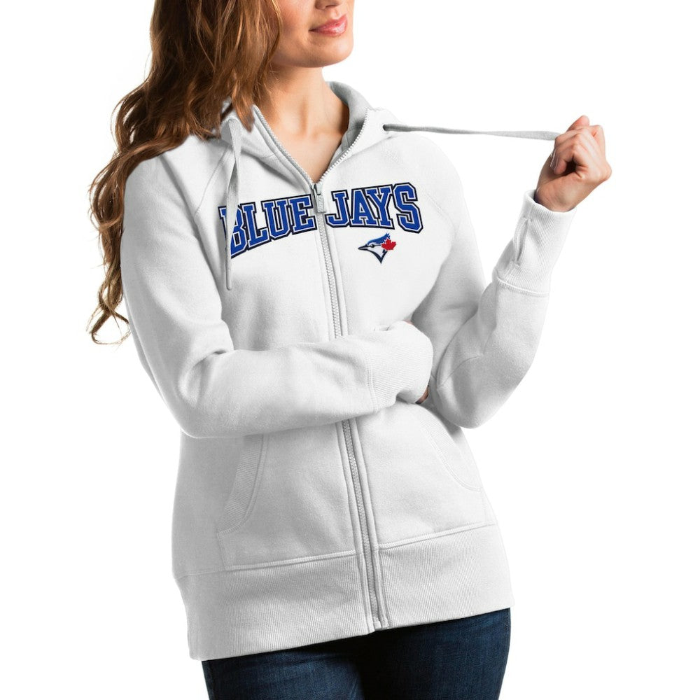 Toronto Blue Jays Antigua Women's Team Logo Victory Full-Zip Hoodie for sale