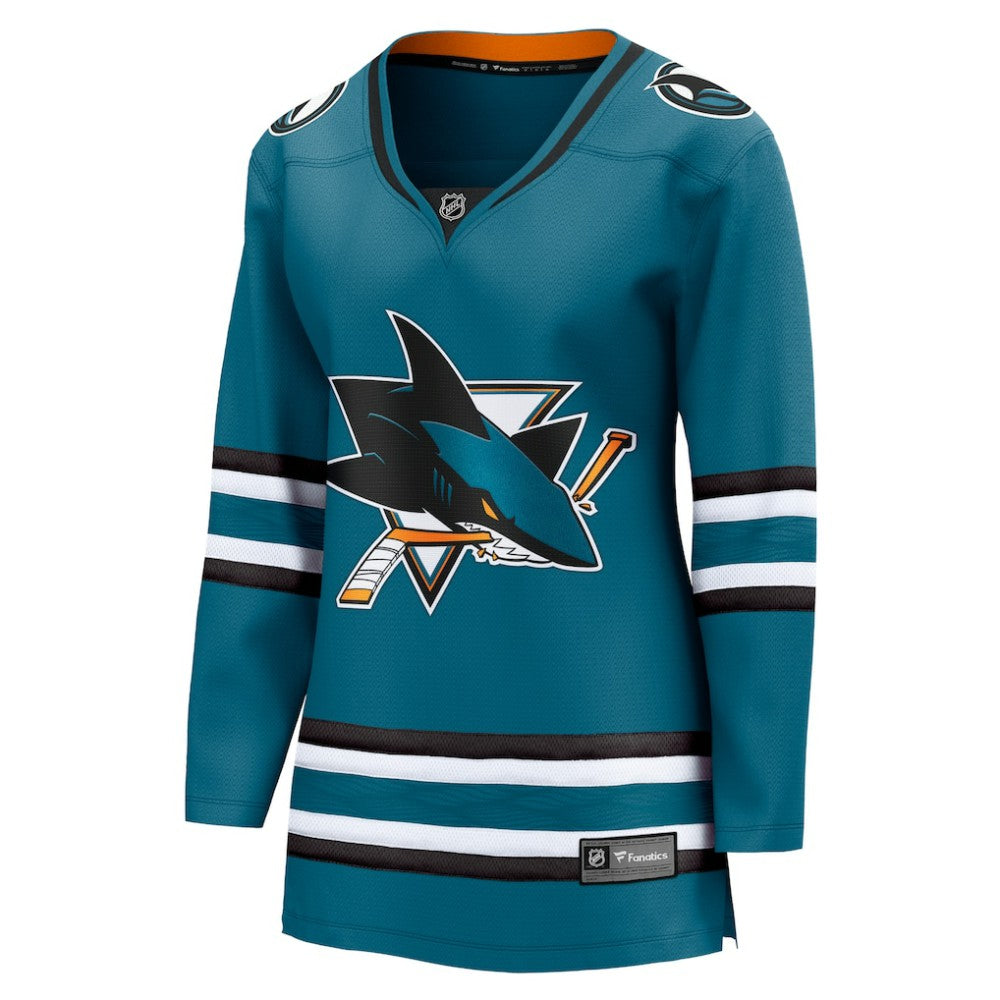 San Jose Sharks Fanatics Women's Home Breakaway Jersey - Teal | Fanatics on sale