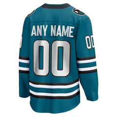 San Jose Sharks Fanatics Home Breakaway Custom Jersey - Teal | Fanatics near me