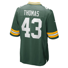 Kiondre Thomas Green Bay Packers Game Player Jersey - Green - Nike