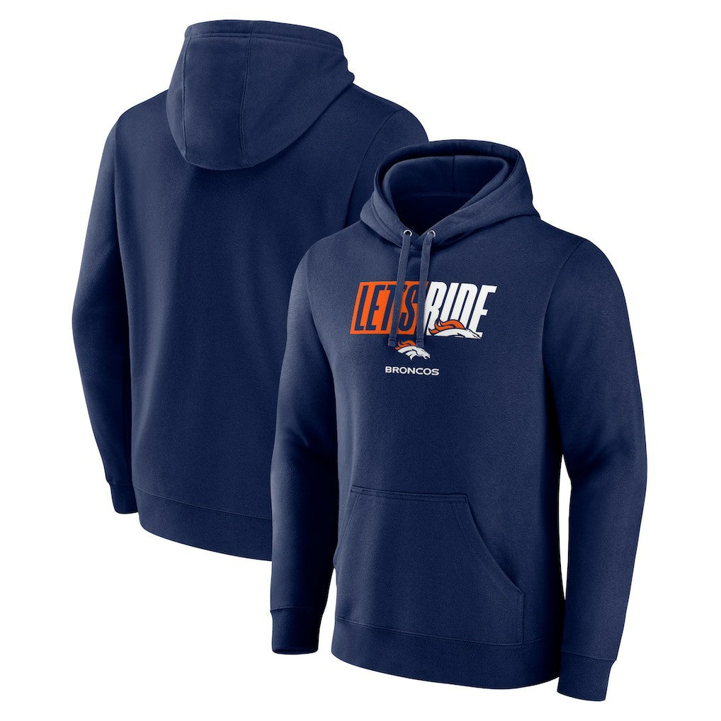 Denver Broncos Let's Ride Pullover Hoodie - Navy - NFL