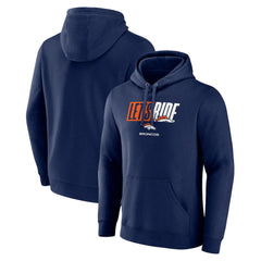 Denver Broncos Let's Ride Pullover Hoodie - Navy - NFL