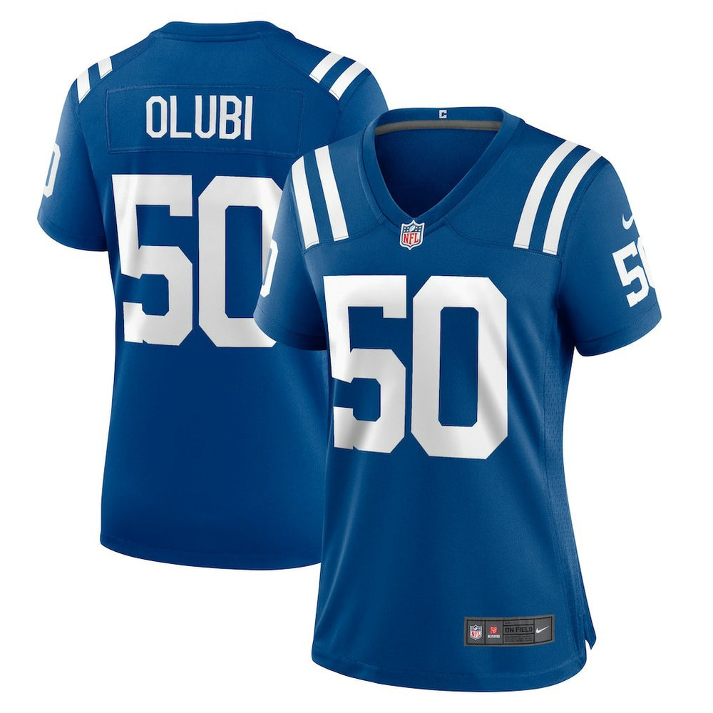 Segun Olubi Indianapolis Colts Women's Game Player Jersey - Royal - Nike