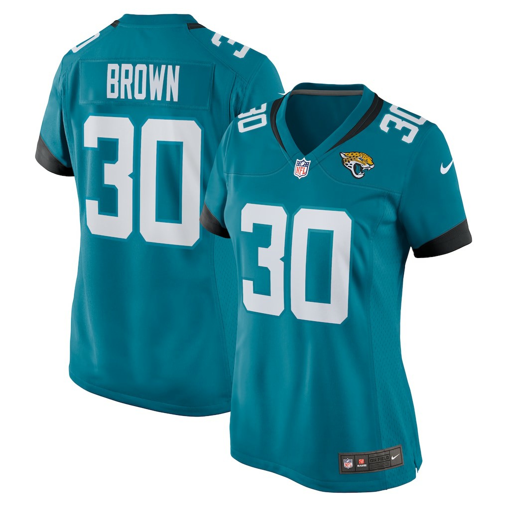 Montaric Brown Jacksonville Jaguars Women's Game Player Jersey - Teal - Nike
