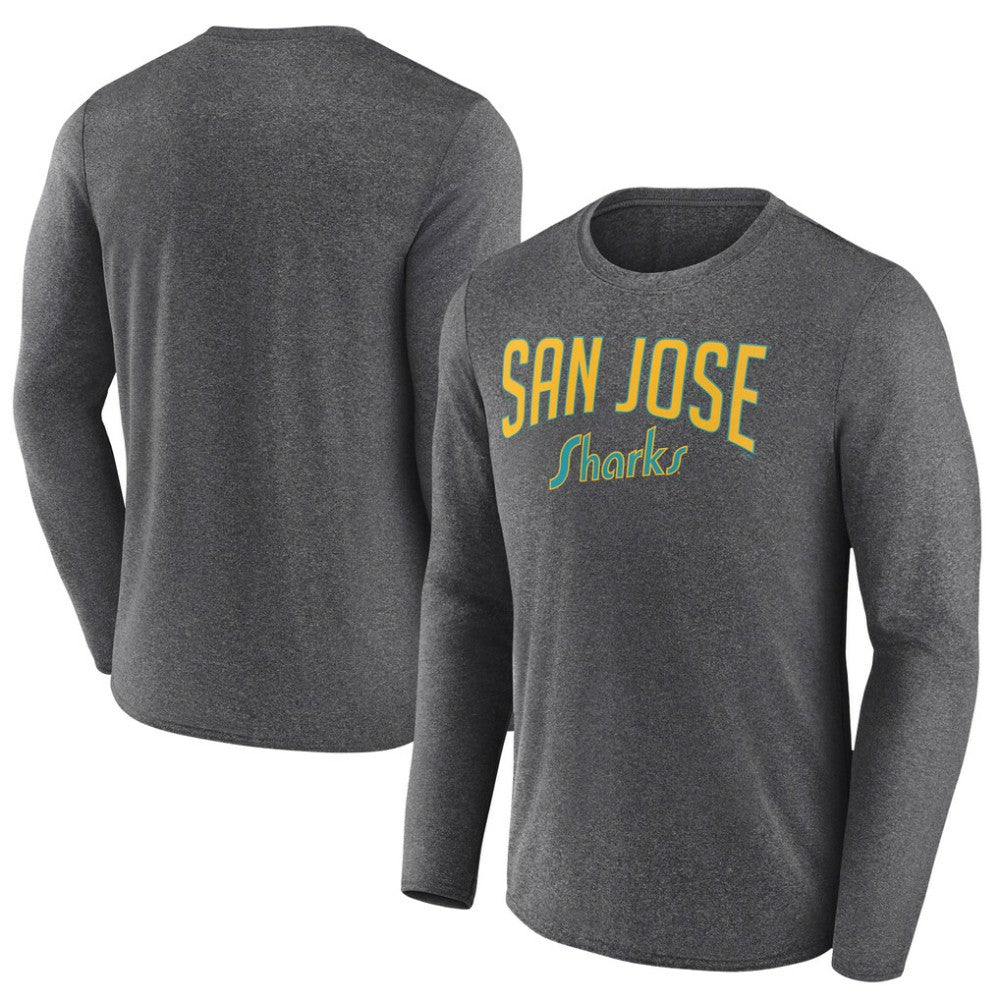 San Jose Sharks Fanatics Special Edition 2.0 Scoring Chance Long Sleeve T-Shirt - Heather Charcoal | Fanatics on sale