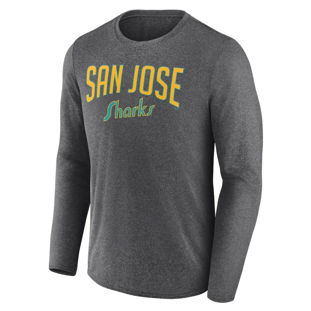 San Jose Sharks Fanatics Special Edition 2.0 Scoring Chance Long Sleeve T-Shirt - Heather Charcoal | Fanatics on sale