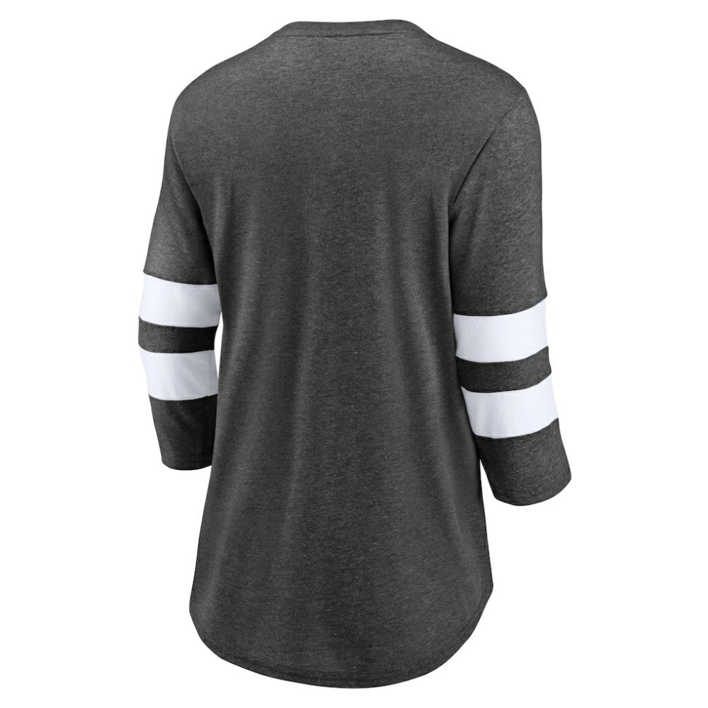 Washington Capitals Fanatics Women's Special Edition 2.0 Barn Burner 3/4 Sleeve T-Shirt - Heather Charcoal | Fanatics Clearance