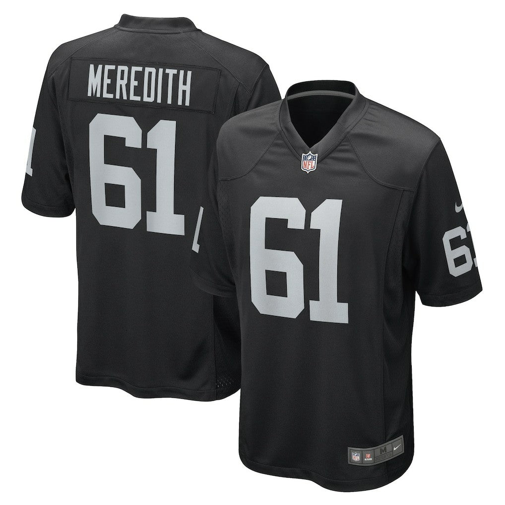 Jordan Meredith Las Vegas Raiders Game Player Jersey - Black - Nike