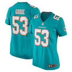 Cameron Goode Miami Dolphins Women's Game Player Jersey - Aqua - Nike