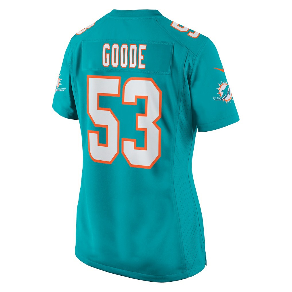 Cameron Goode Miami Dolphins Women's Game Player Jersey - Aqua - Nike