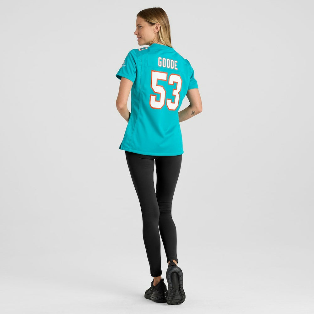 Cameron Goode Miami Dolphins Women's Game Player Jersey - Aqua - Nike