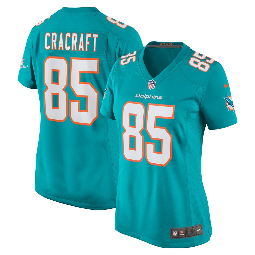 River Cracraft Miami Dolphins Women's Game Player Jersey - Aqua - Nike