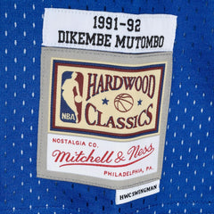 Mitchell & Ness Dikembe Mutombo Denver Nuggets Hardwood Classics 1991/92 Split Swingman Jersey Royal/Gold