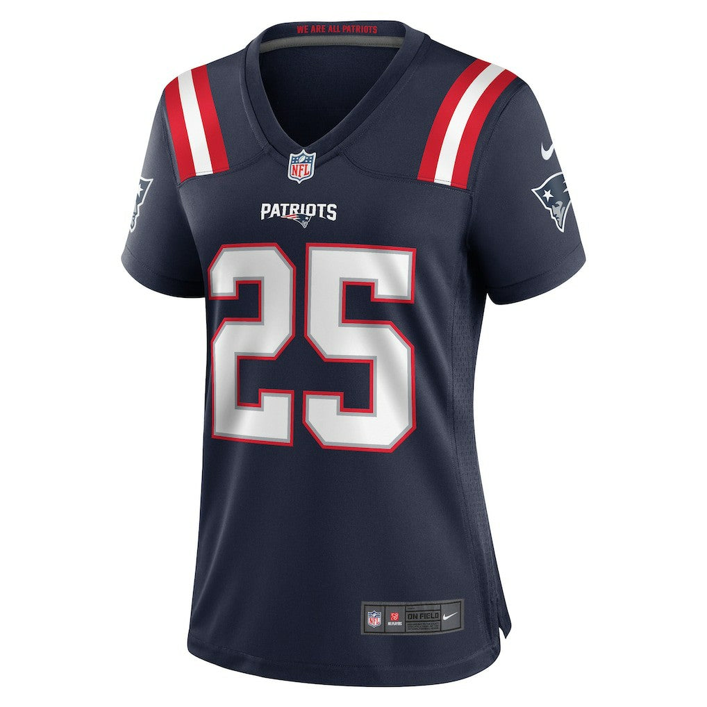 Marcus Jones New England Patriots Women's Game Jersey - Navy - Nike