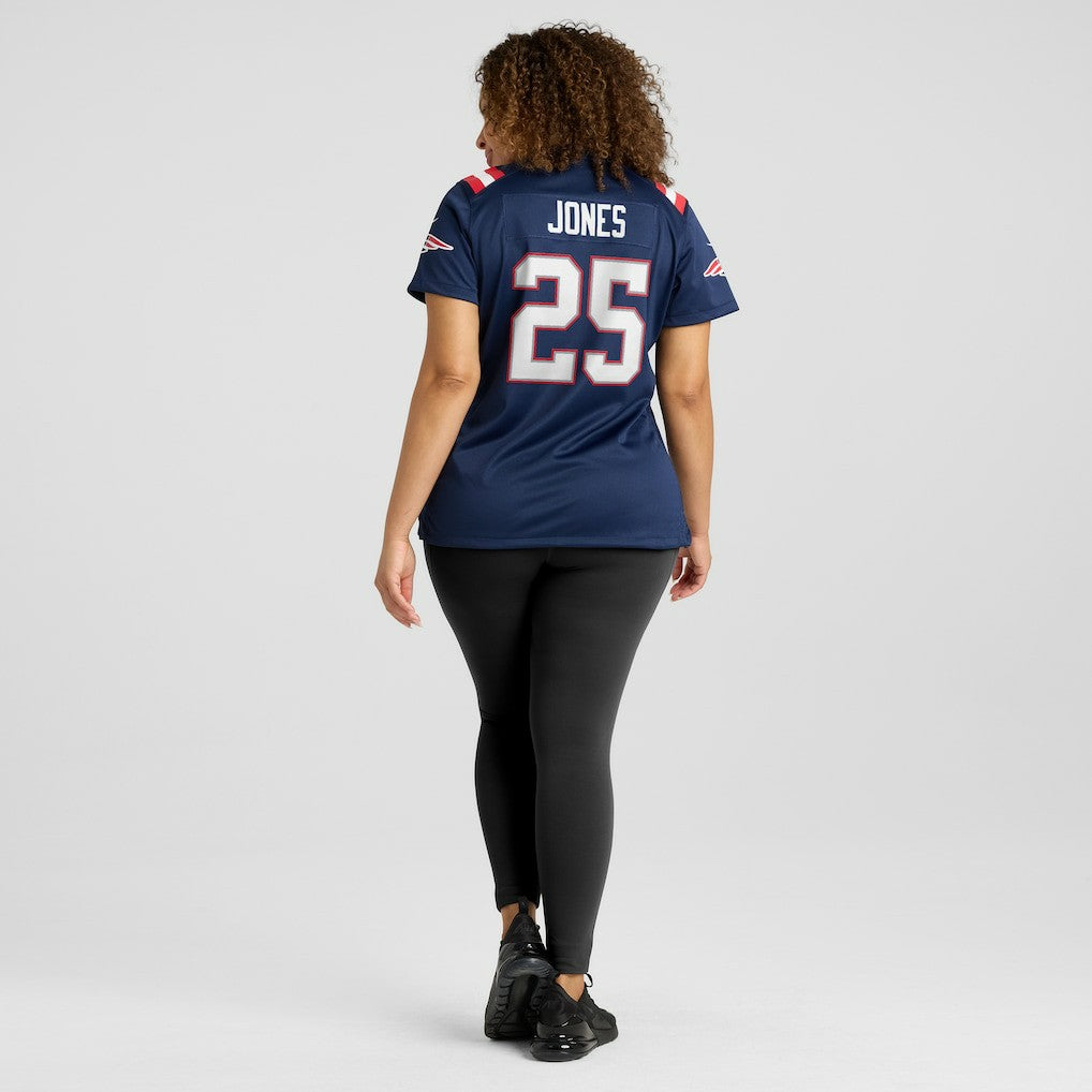 Marcus Jones New England Patriots Women's Game Jersey - Navy - Nike
