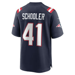 Brenden Schooler New England Patriots Game Player Jersey - Navy - Nike