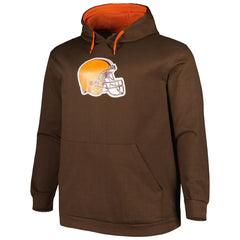 Cleveland Browns Big & Tall Logo Pullover Hoodie - Brown - NFL