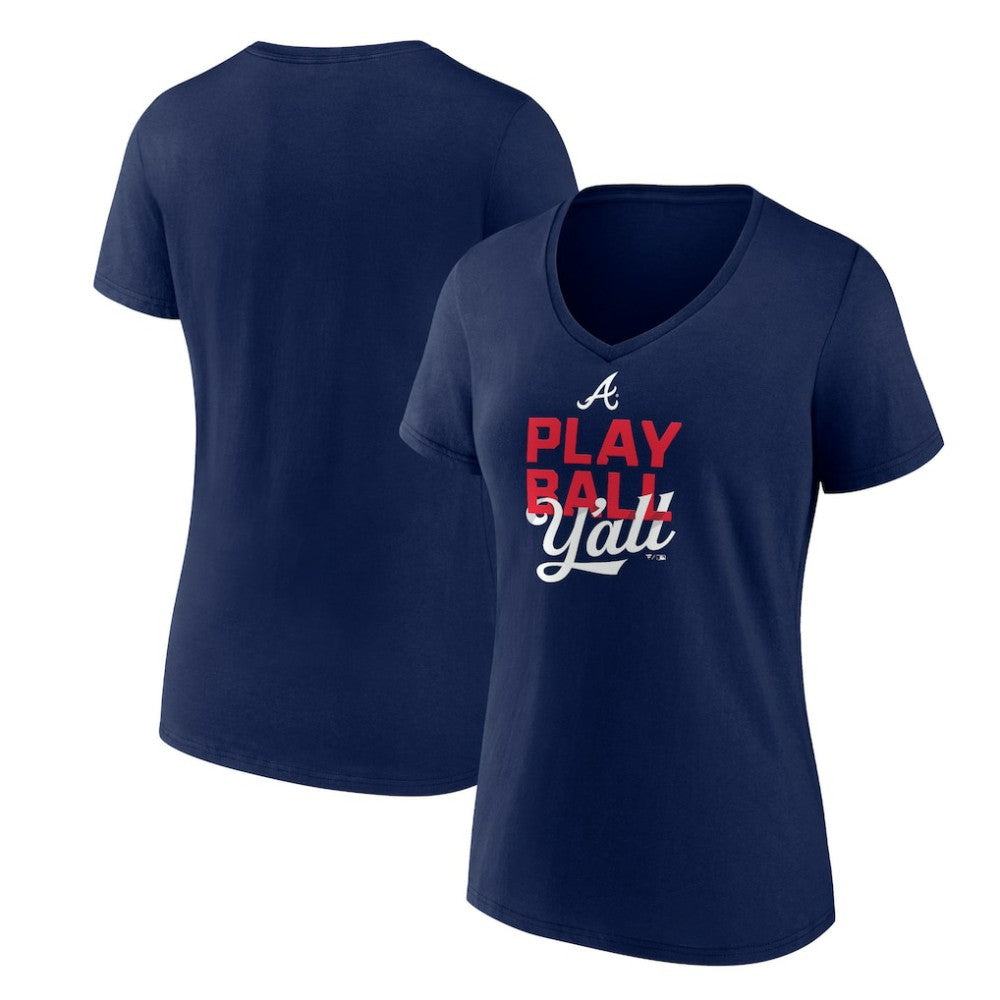 Atlanta Braves Women's Play Ball V-Neck T-Shirt Near Me