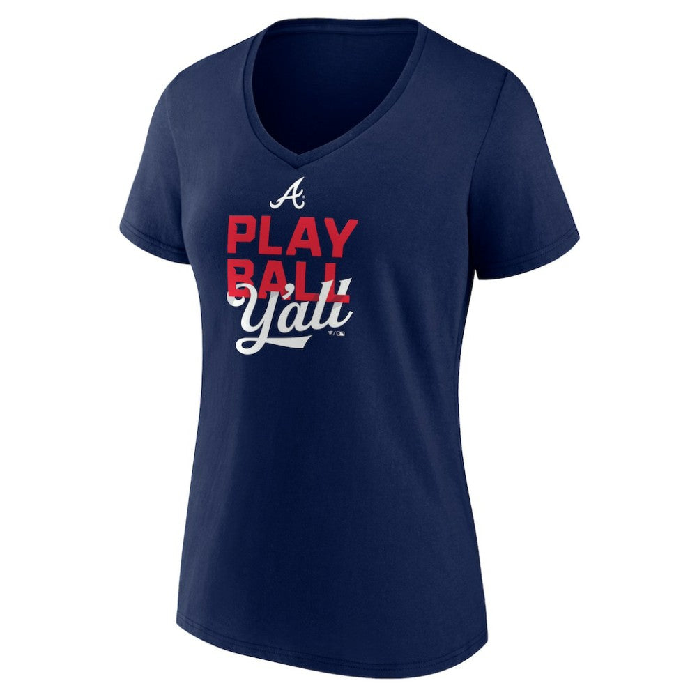 Atlanta Braves Women's Play Ball V-Neck T-Shirt Near Me