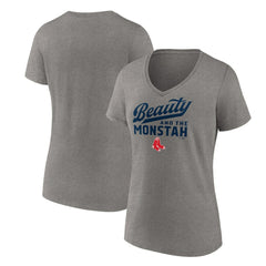 Boston Red Sox Women's Beauty And The Monstah V-Neck T-Shirt Sale