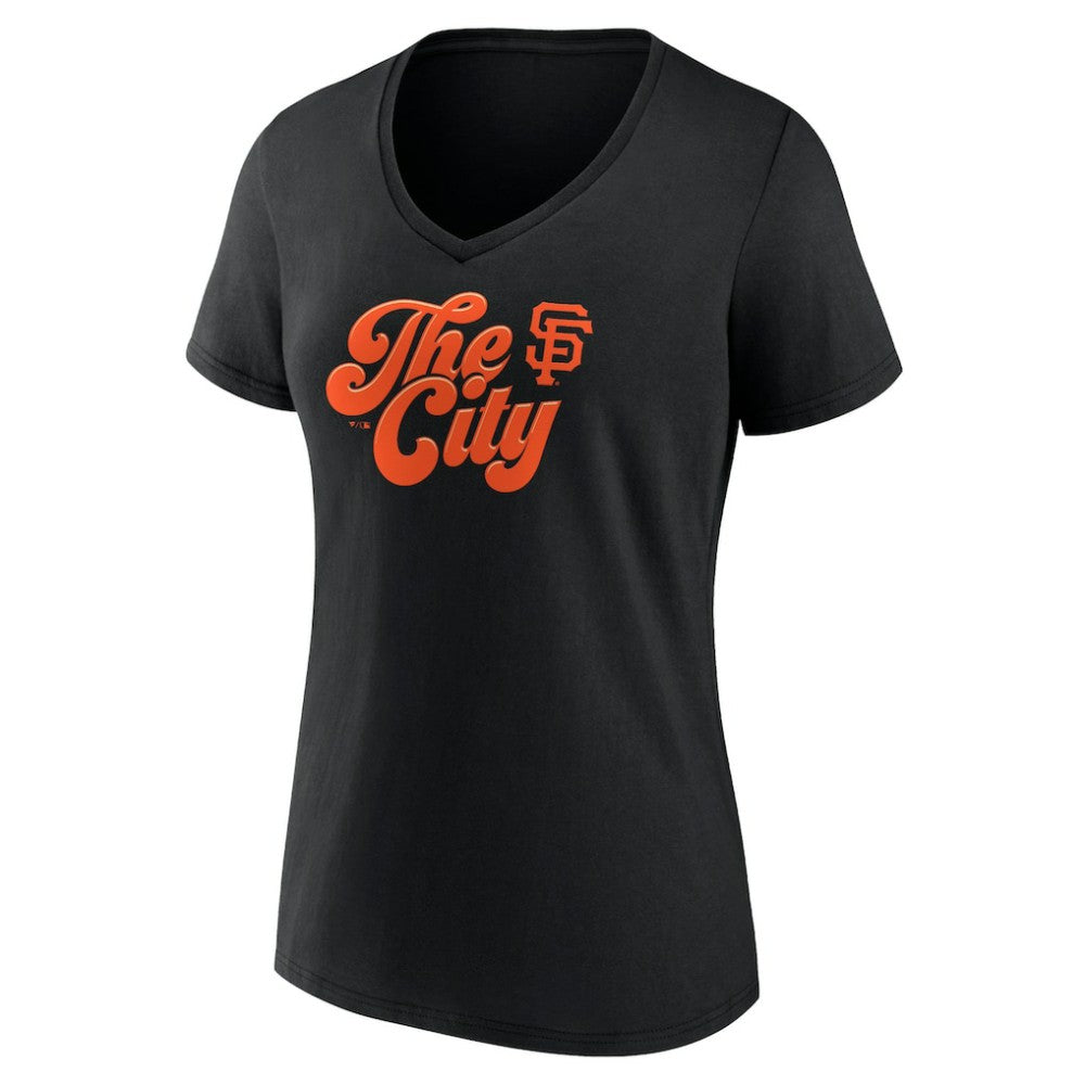 San Francisco Giants Women's Scripty City V-Neck T-Shirt Sale