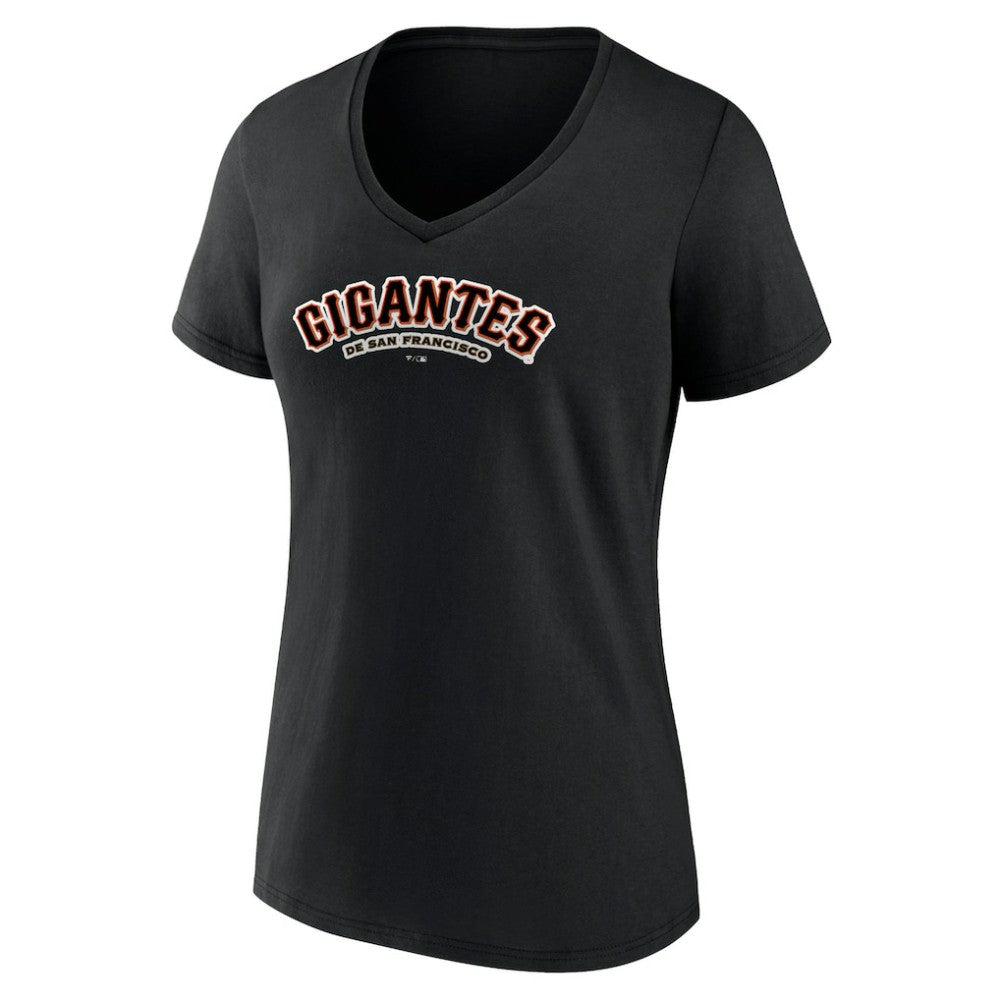 San Francisco Giants Women's Spanish Logo V-Neck T-Shirt Discount