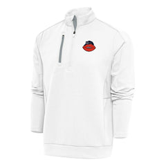 Chicago Bears Antigua Team Logo Throwback Generation Quarter-Zip Pullover Top - White - NFL