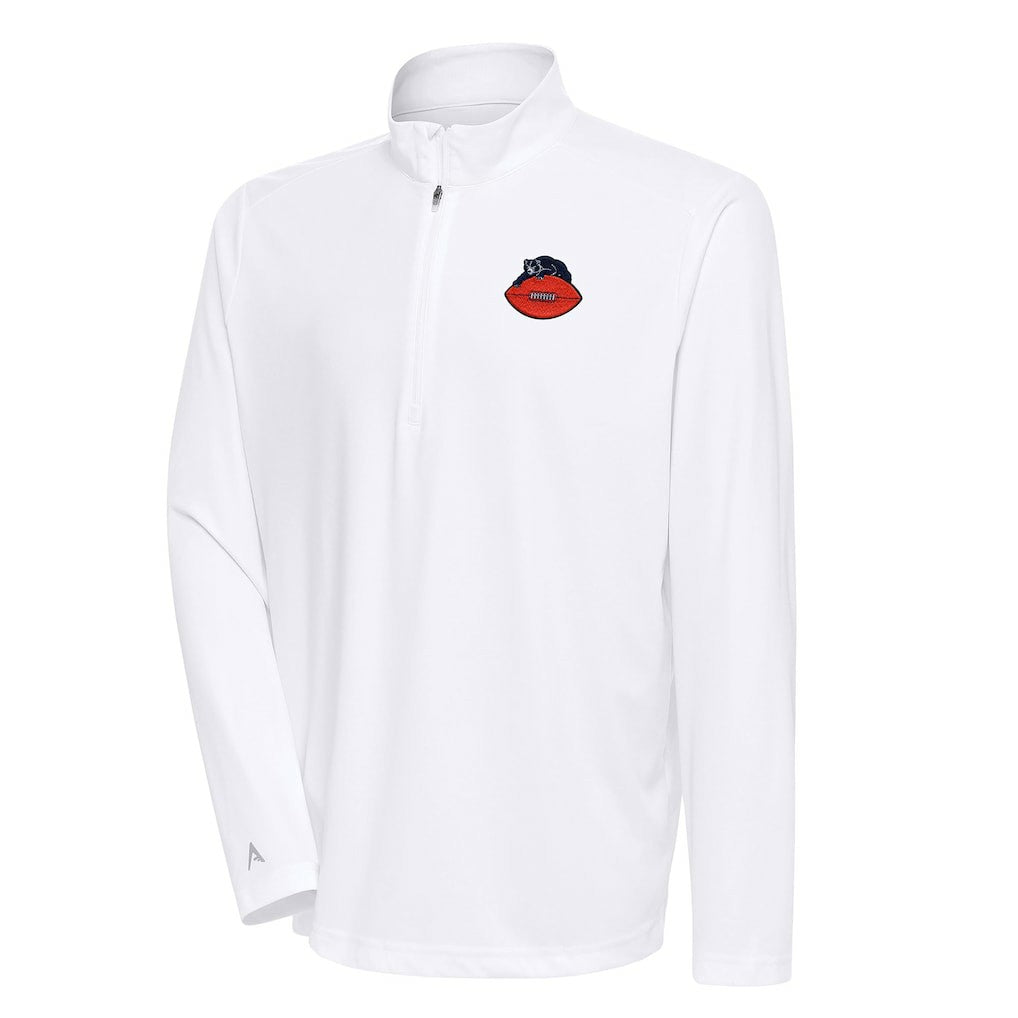 Chicago Bears Antigua Team Logo Throwback Tribute Quarter-Zip Pullover Top - White - NFL