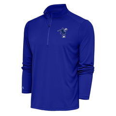 Indianapolis Colts Antigua Team Logo Throwback Tribute Quarter-Zip Pullover Top - Royal - NFL