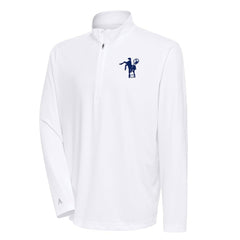 Indianapolis Colts Antigua Team Logo Throwback Tribute Quarter-Zip Pullover Top - White - NFL