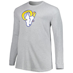 Los Angeles Rams Big & Tall Waffle-Knit Thermal Long Sleeve T-Shirt - Heather Gray - NFL