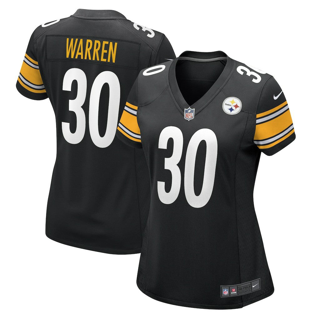 Jaylen Warren Pittsburgh Steelers Women's Game Player Jersey - Black - Nike