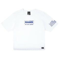 Los Angeles Rams LEGENDS Women's Aviation Crop T-Shirt - White - NFL