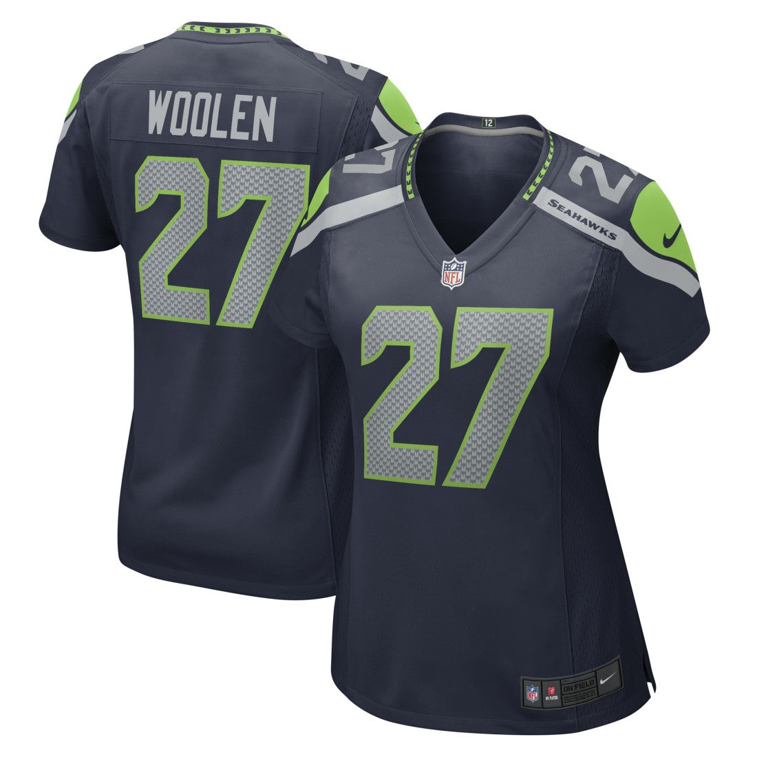 Riq Woolen Seattle Seahawks Women's Team Game Jersey - College Navy - Nike