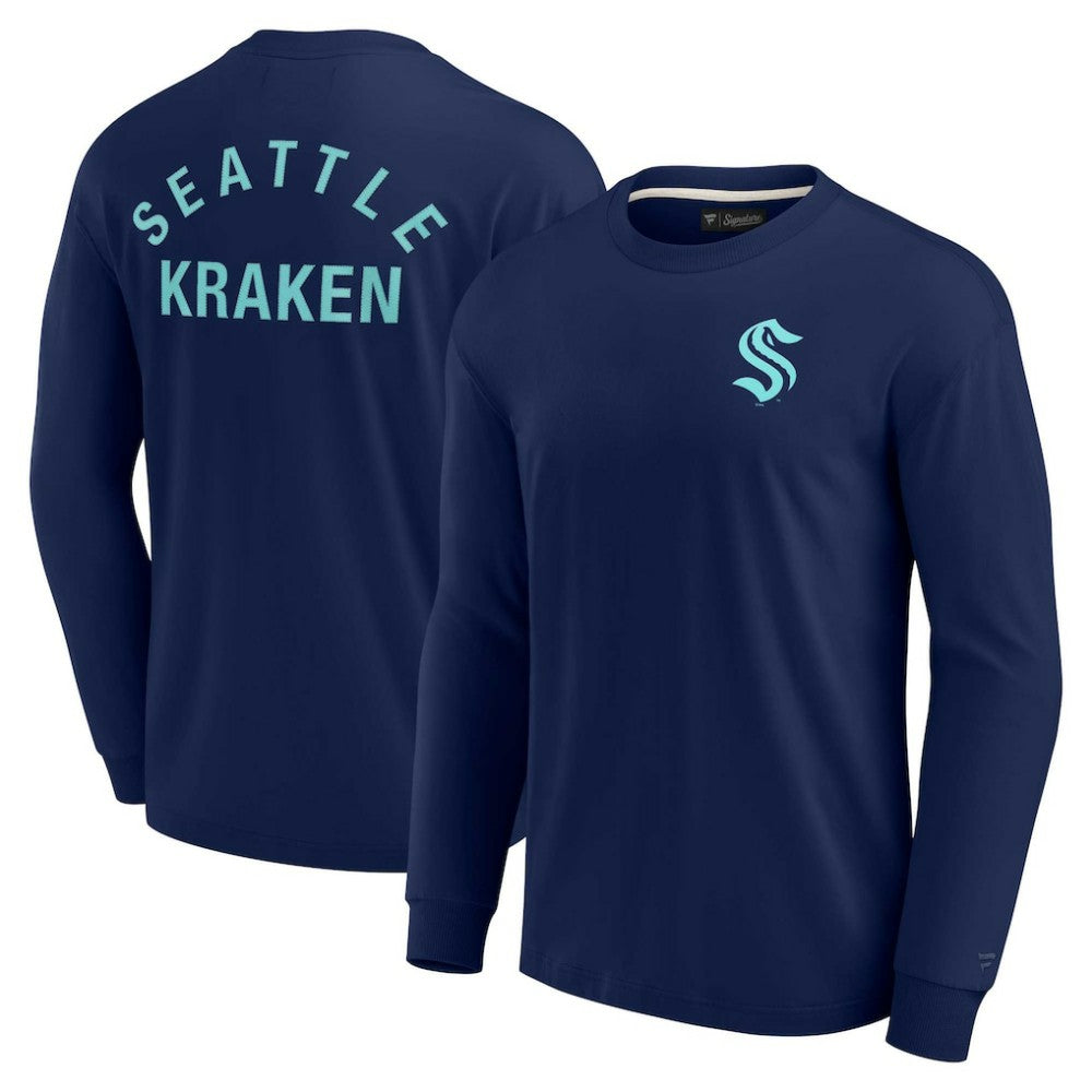 Seattle Kraken Fanatics Unisex Elements Super Soft Long Sleeve T-Shirt - Navy | Fanatics near me