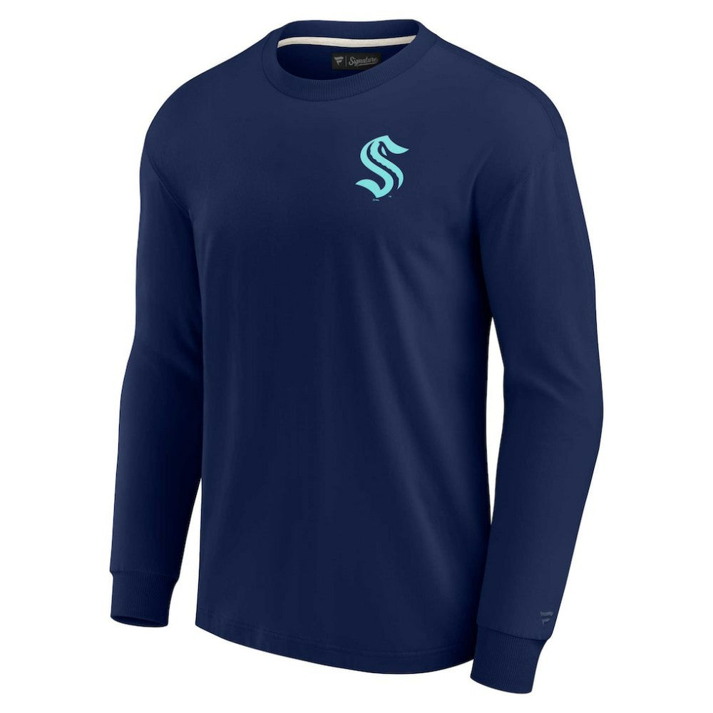 Seattle Kraken Fanatics Unisex Elements Super Soft Long Sleeve T-Shirt - Navy | Fanatics near me