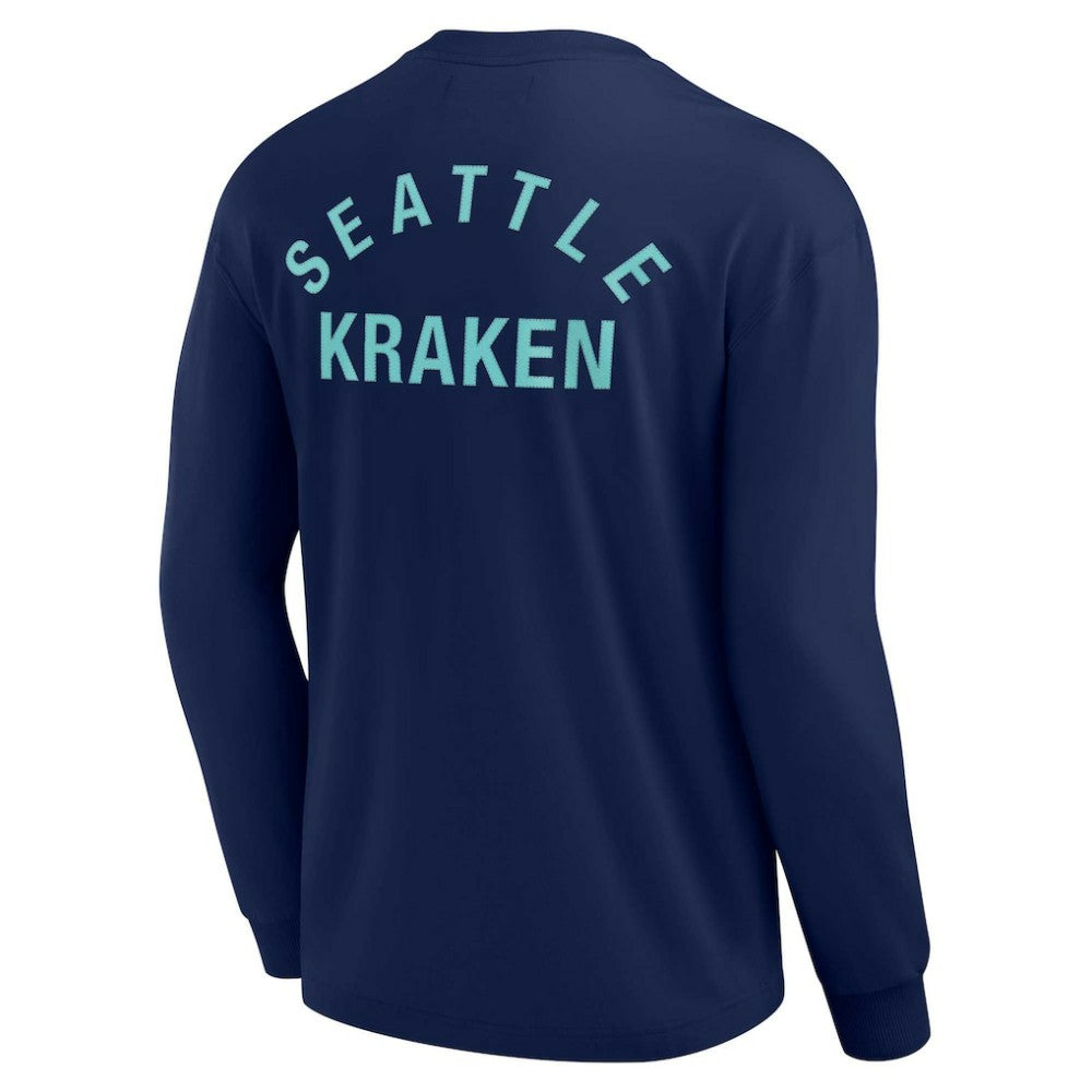 Seattle Kraken Fanatics Unisex Elements Super Soft Long Sleeve T-Shirt - Navy | Fanatics near me