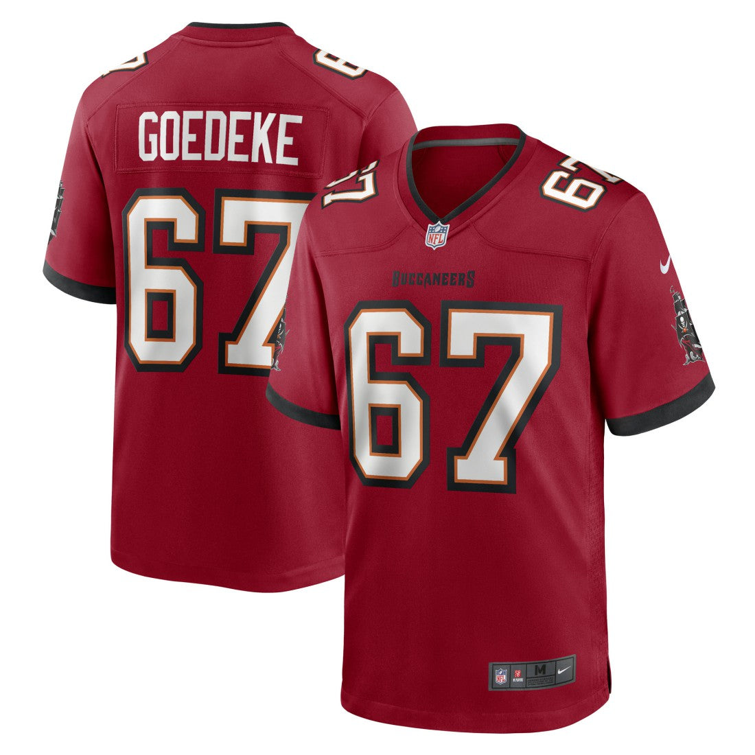Luke Goedeke Tampa Bay Buccaneers Game Player Jersey - Red - Nike
