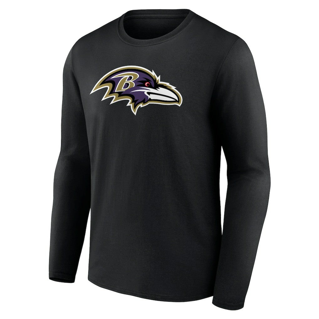 Baltimore Ravens Primary Team Logo Long Sleeve T-Shirt - Black - NFL