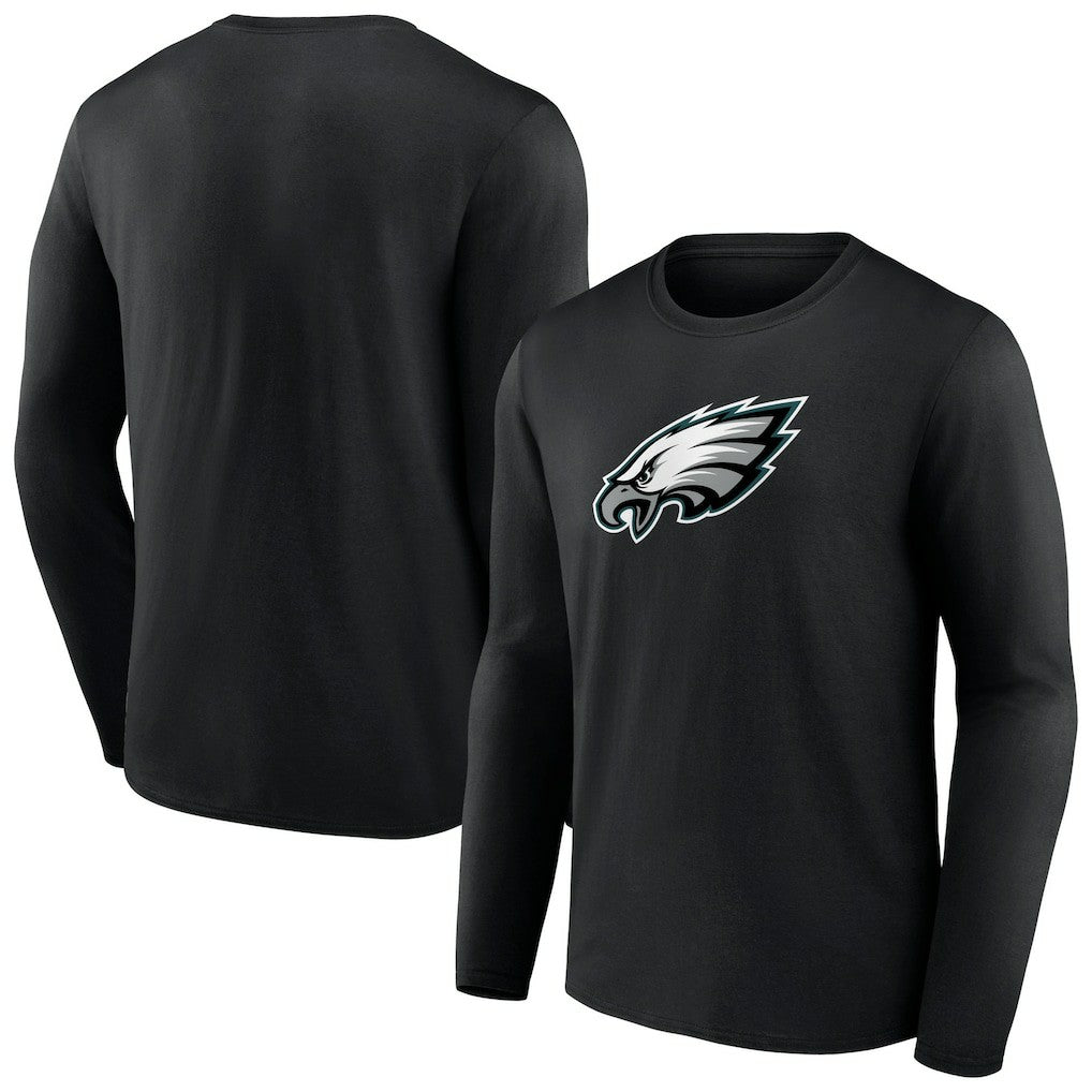 Philadelphia Eagles Primary Team Logo Long Sleeve T-Shirt - Black - NFL