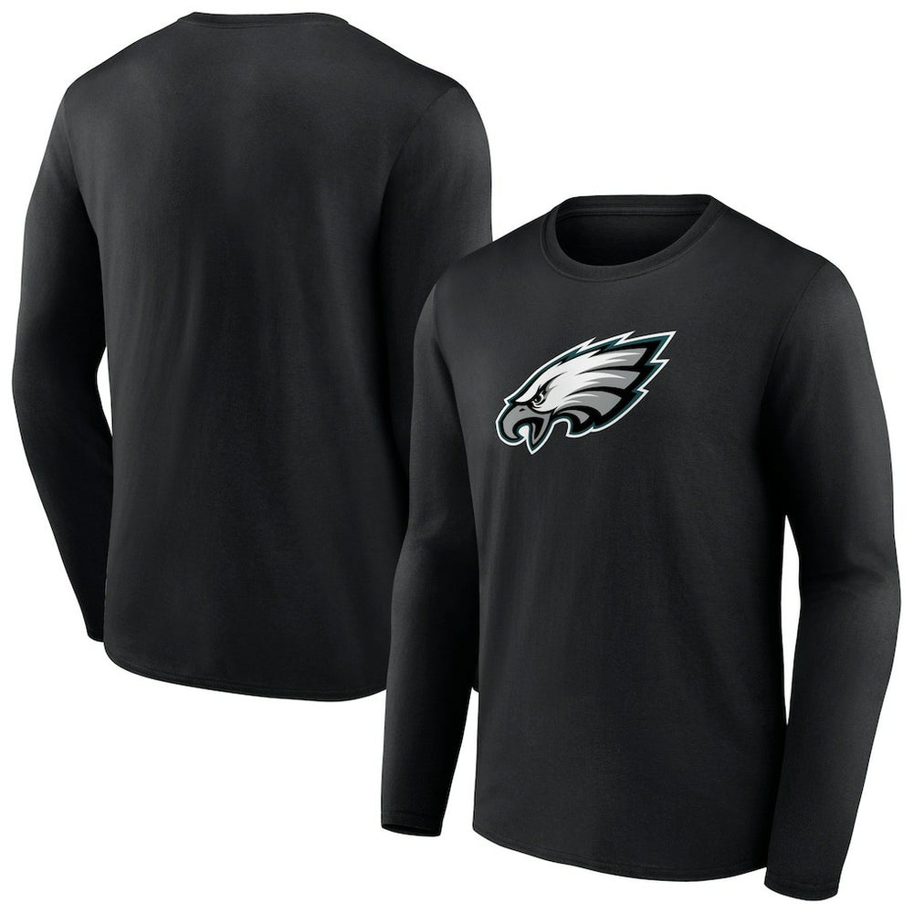 Philadelphia Eagles Primary Team Logo Long Sleeve T-Shirt - Black - NFL
