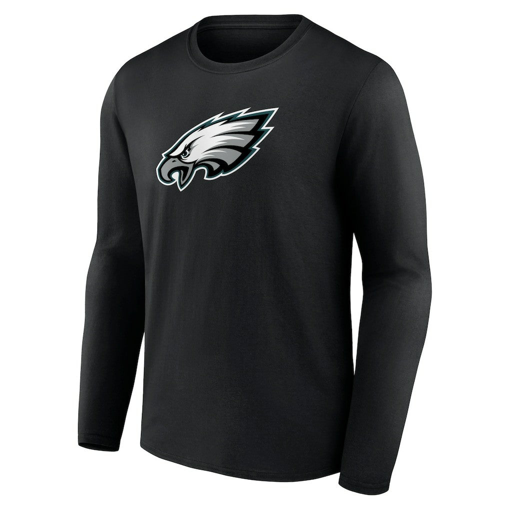Philadelphia Eagles Primary Team Logo Long Sleeve T-Shirt - Black - NFL