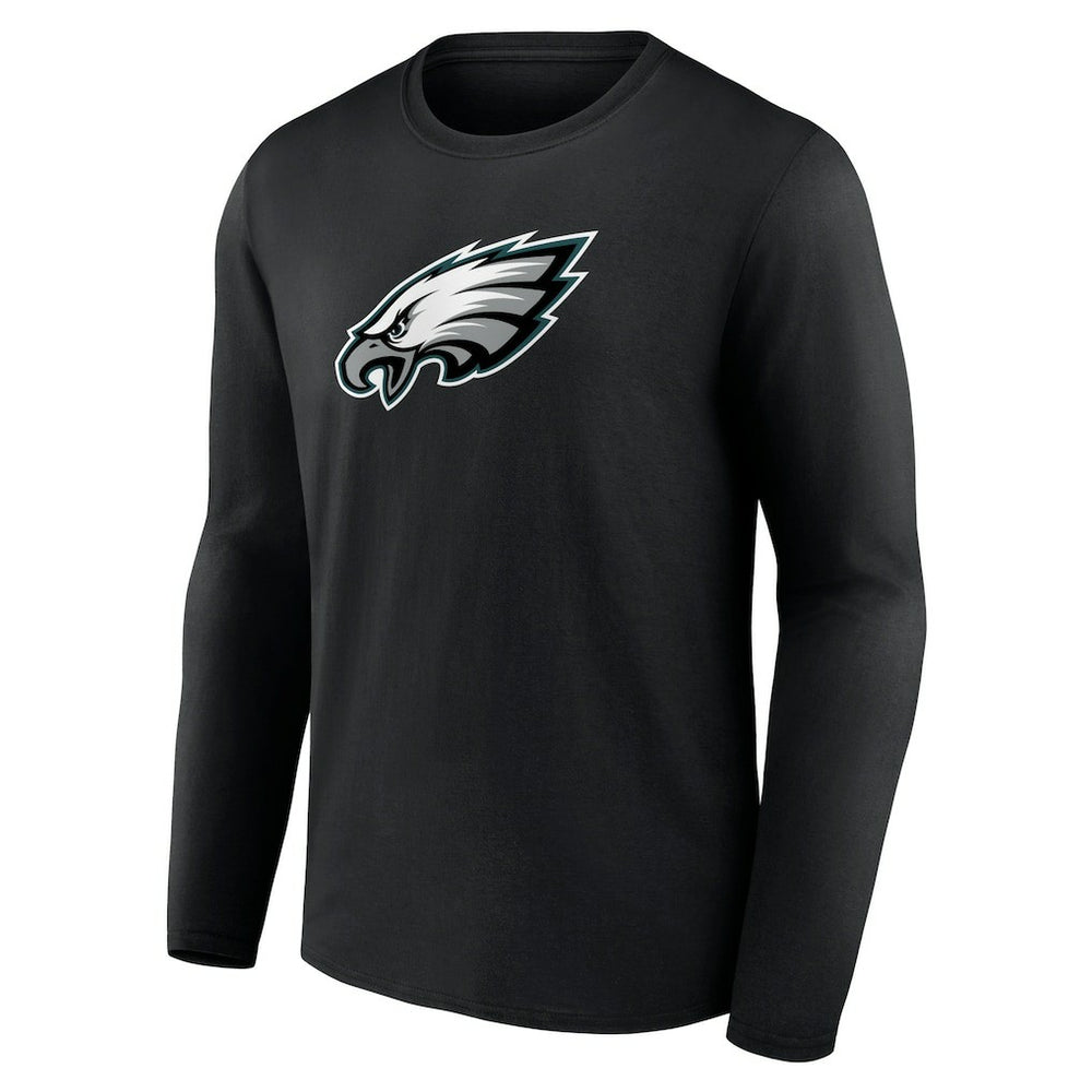Philadelphia Eagles Primary Team Logo Long Sleeve T-Shirt - Black - NFL